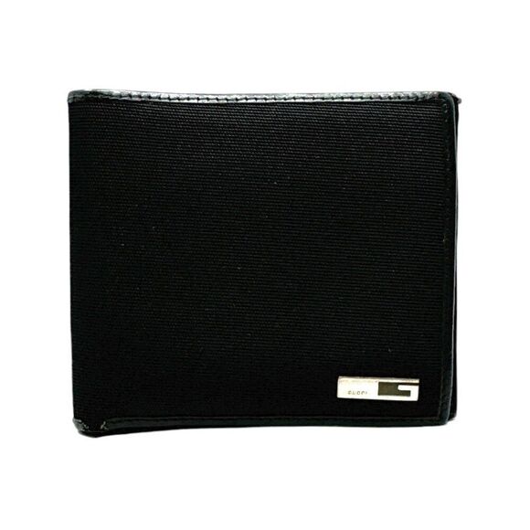 Gucci Nylon Leather Bifold Wallet - Picture 1 of 7